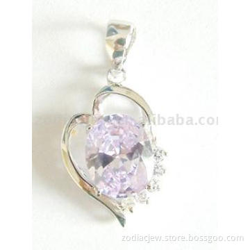 925sterlingsilver pendant with CZ setting